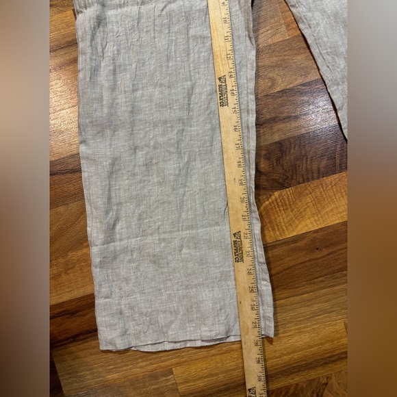 Quince 100% Linen Square Neck Wide Leg Jumpsuit Flax Beige Size M NWT - Picture 8 of 10